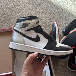 Jordan Retro 1 High Silver Toe