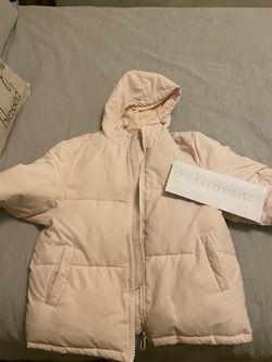TOPMAN Pastel Pink Down Puffer Jacket