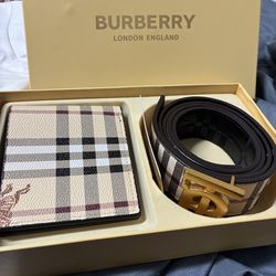 Burberry shirt , wallet and belt