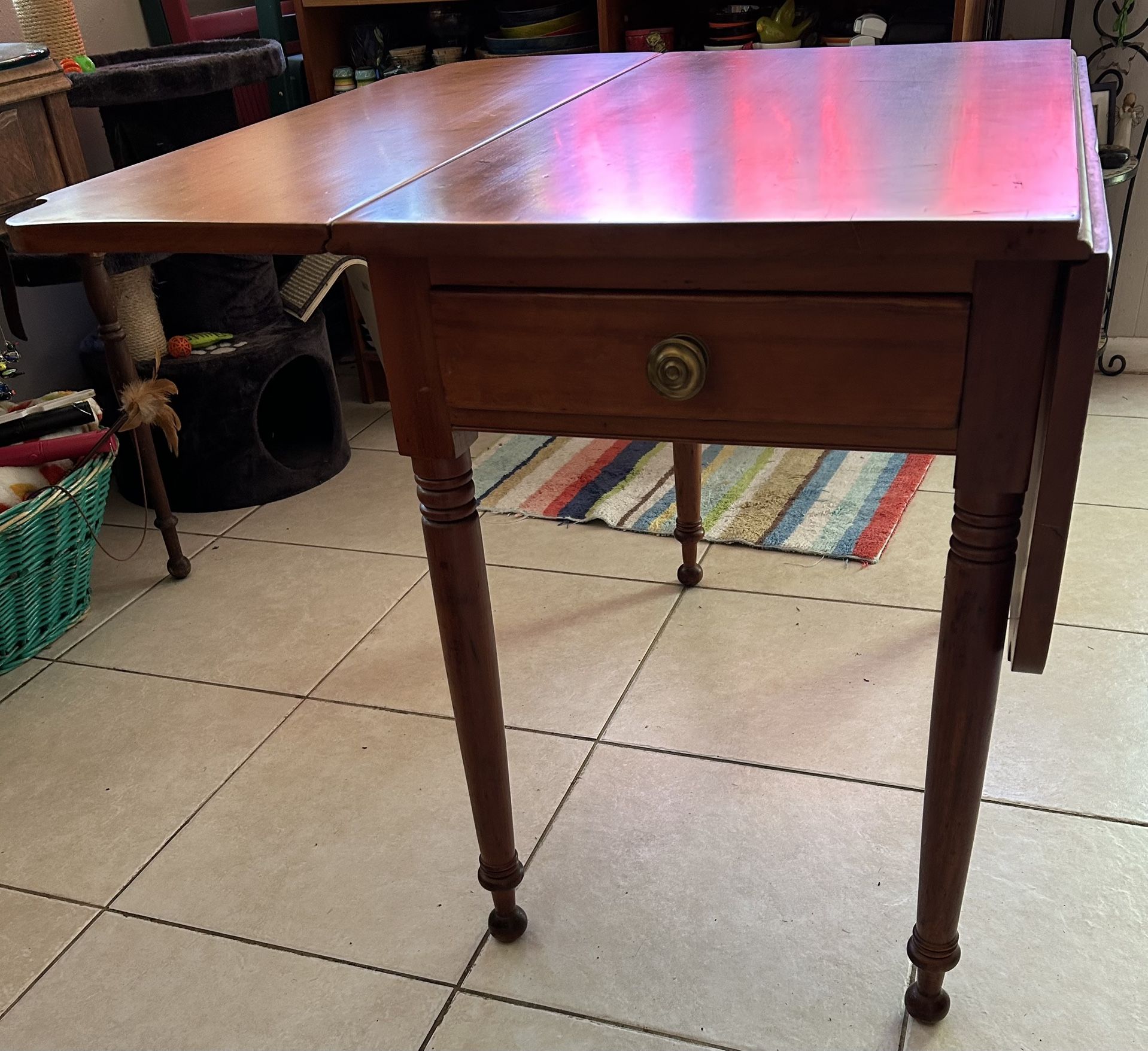 Wood Dining Table with extendable sides