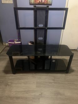 Glass tv stand