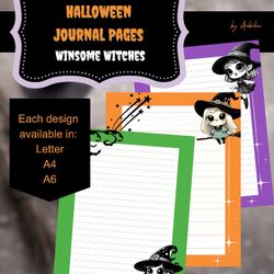 Digital Download: Journal Pages For Halloween - Winsome Witches