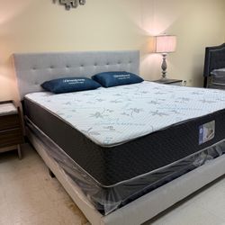 Brand New Queen Bed Frame With Mattress And Box Spring 