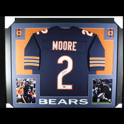 DJ Moore autographed jersey custom framed