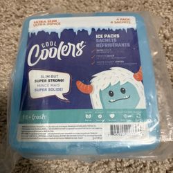 Cool Coolers by Fit + Fresh, 4 Pack Slim Ice Packs