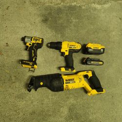 DeWalt 20V Tool Set with Batteries(Used)
