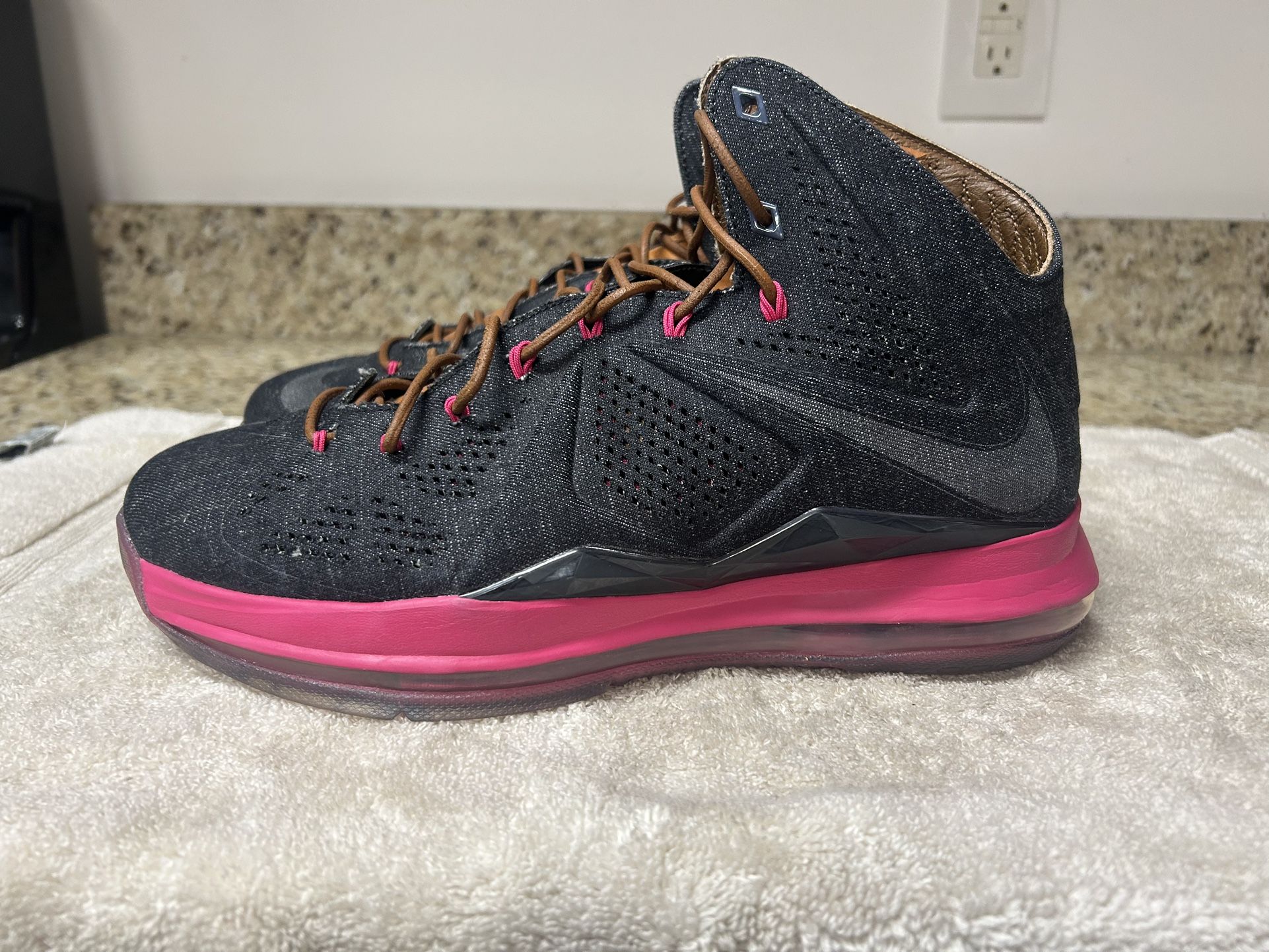 Denim LeBron 10s Sz 10