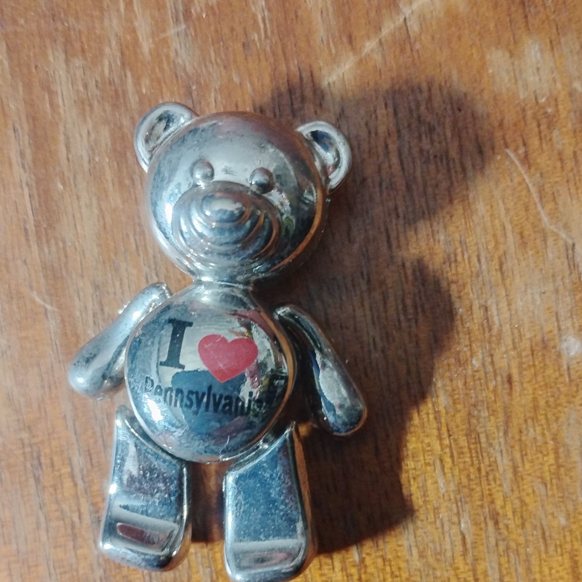 Silver Pennsylvania Bear Tourist Charm