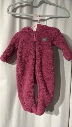 Eddie Bauer pink fleece one piece size 3-6 months
