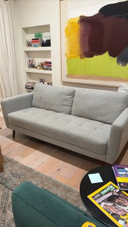 Grey Sofa Couch. 76” Width