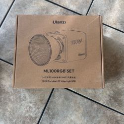 ULANZI 100W RGB Portable LED Video Light w DC Power Adapter, 111Wh Build-in Battery Metal Mini Adjustable Color Temperature COB Continuous Output Ligh