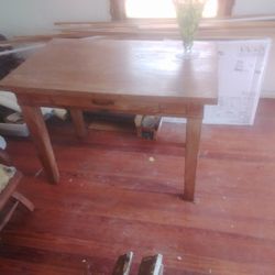 Marshfield & Company - Antique Office Desk, One Center Drawer