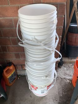 White Useful Tool Buckets Containers For Sale