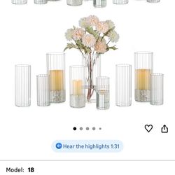 Wedding pillars and candles set 17