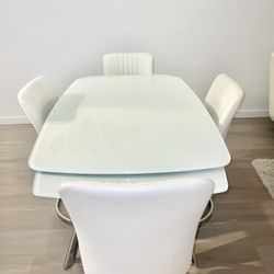 White 5-Piece Dining Set