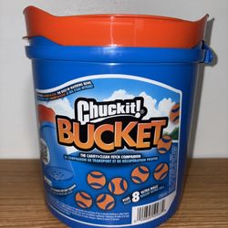 Dog bucket with balls