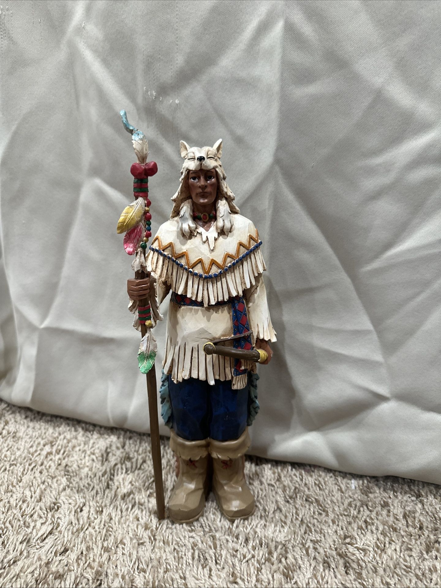 Wood Statue Carving Indian