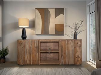 Handcrafted  Modern Casual 80" TV Stand –