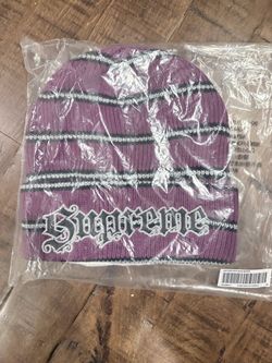 Supreme FW26’ week 4 Supreme Metallic Stripe Beanie Purple