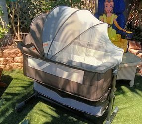 Baby Bassinet with Canopy and Wheels
