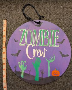 Zombie Halloween Sign