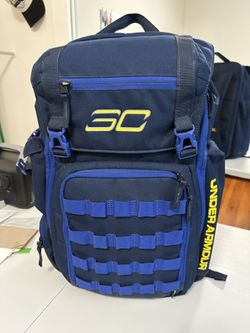 UNDER ARMOUR SC30 STEPH CURRY BACKPACK IN BLUE/YELLOW