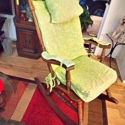 Rocking Chair Solid Wood 49.00 With Unique Designed Pillow Covers 39.00