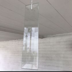 Beveled Glass Plates 7.5” By 1.75” For Chandelier, Art Project Sun Dream Catcher Wind Chimes