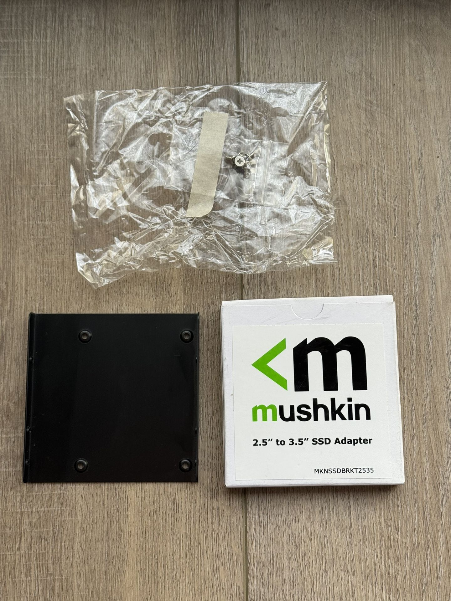 Mushkin SSD Adapter – 2.5” to 3.5” Bracket w/ Screws, NEW