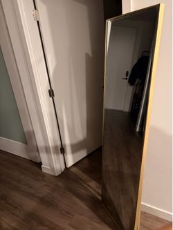 Full length gold mirror
