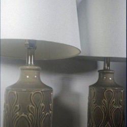 Two Sunwood Gate Gray Lamps