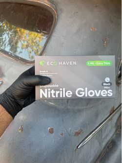 Nitrile gloves (L) Black 5MIL