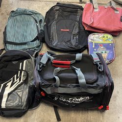 Back Packs, Duffle, Lunch Bag, Cooler 6 Total Bags All For $20