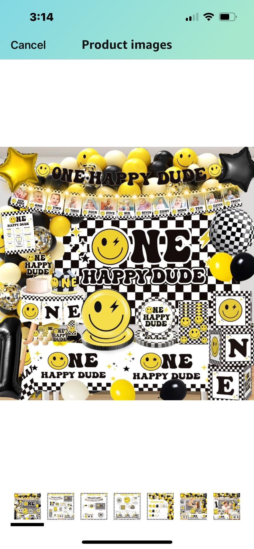 ONE HAPPT DUDE BIRTHDAY DECOR