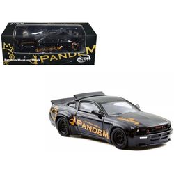 ModelModel 1:64 Pandem Ford Mustang Black with Gold Graphics Diecast Model Car