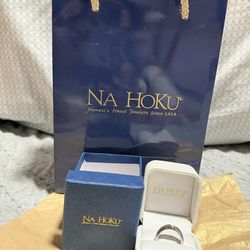 💍 Na Hoku Diamond & Tahitian Mother of Pearl Ring – Size 7