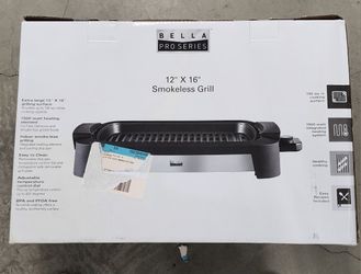 New Bella Pro Series Smokeless Grill 12" X 16"