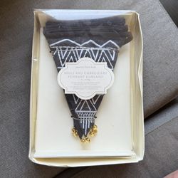 Pottery Barn Kids Bells and Embroidery Pennant Garland