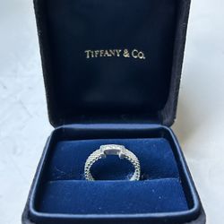 Tiffany & Co. Sterling Silver And Diamond Somerset Ring