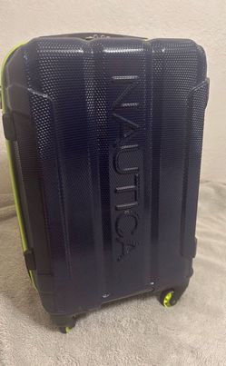Nautica Maker Hardside Spinner Luggage, lightweight, Navy/ Carry-On 21-Inch $50