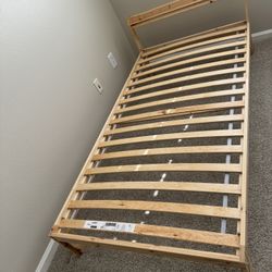 Ikea Twin Bed frame + Luroy