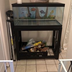 40 Gallon Tank With Stand, Like New 