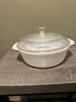 Vintage Fire-King Casserole Dish with Lid