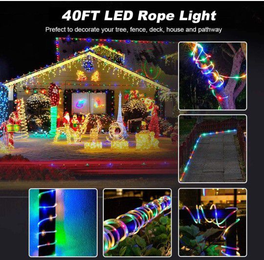 40ft Led Rope Light Multicolor (Battery Operated).