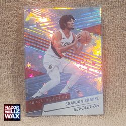 SHAEDON SHARPE 2024-25 PANINI REVOLUTION ASTRO PARALLEL #17 TRAIL BLAZERS SHOOTING GUARD