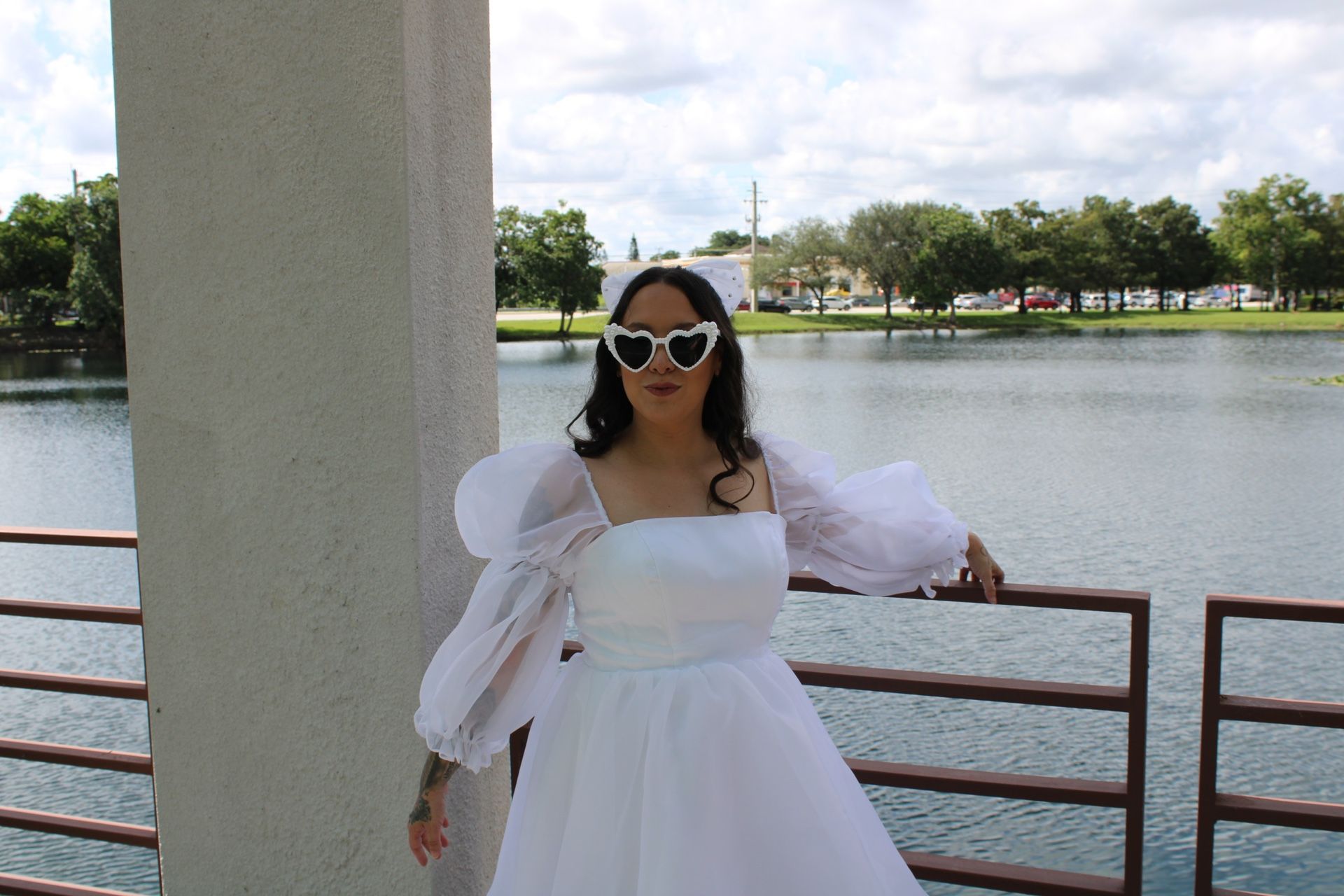 White Corset Flowy Babydoll  Style Dress