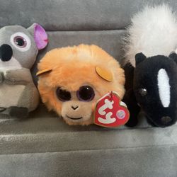 Ty Beanie Babies  SKUNKERS, COCNUT, KOOKOO
