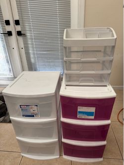 3 Drawer Storages Towers (2) big (1) small