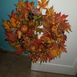 Fall Door Wreath Ornament