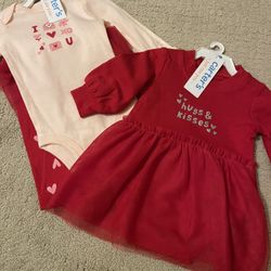 Infant Baby Girl’s Valentine’s Outfits (3 Months)